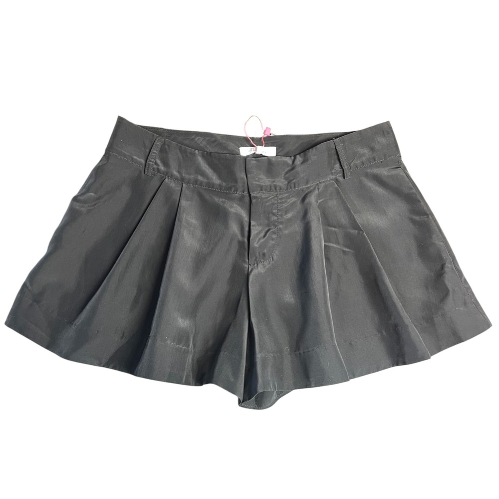 Parker Black‎ Pleated Flyaway Shorts Satin Finish Women's Size S NEW